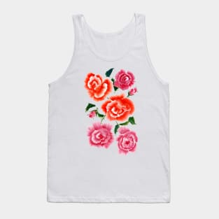 Bouquet of watercolor roses Tank Top